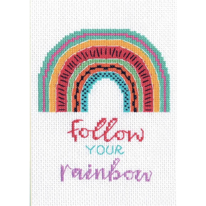 Counted Cross Stitch Kit 5in x 7in Follow Your Rainbow