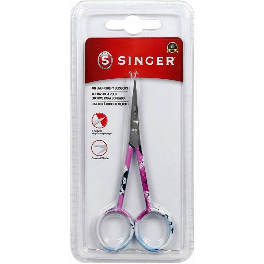 Embroidery Scissor 4in Curved Tip Singer