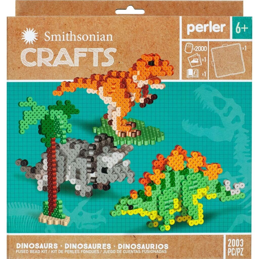 Perler Fused Bead Kit Box Smithsonian Crafts Dinosaur