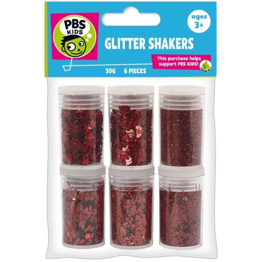 Glitter Shakers 5g 6pc Red