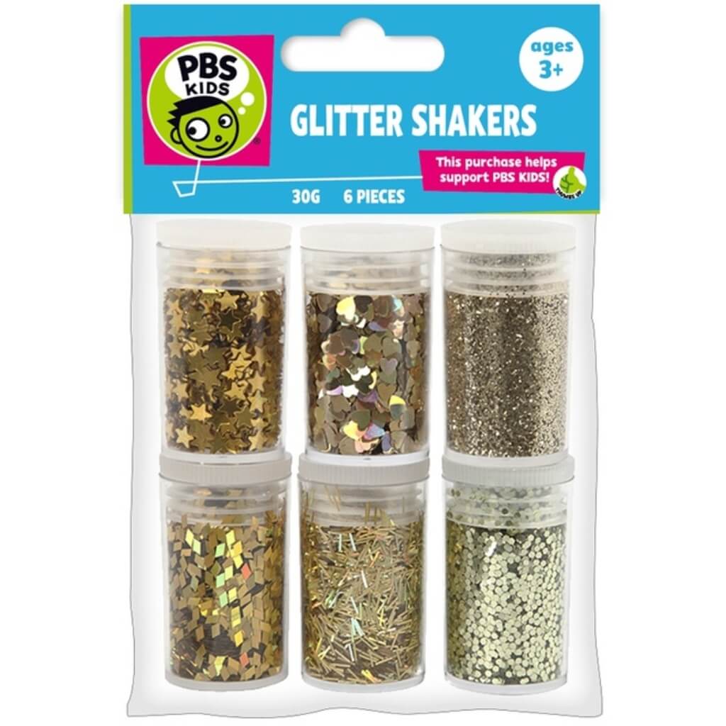 Glitter Shakers 5g 6pc Gold