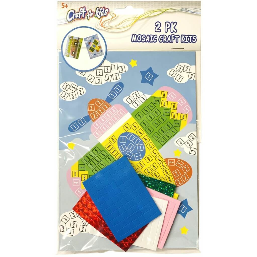 Mosaic Craft Kit Set of 2 Princesss/ Butterfly