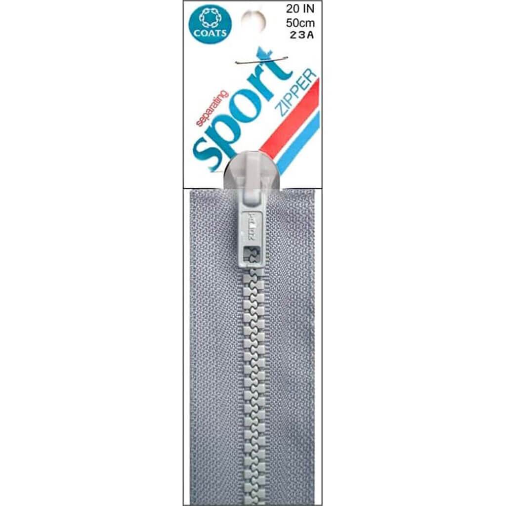 Separating Sport Zipper 20in Nugrey