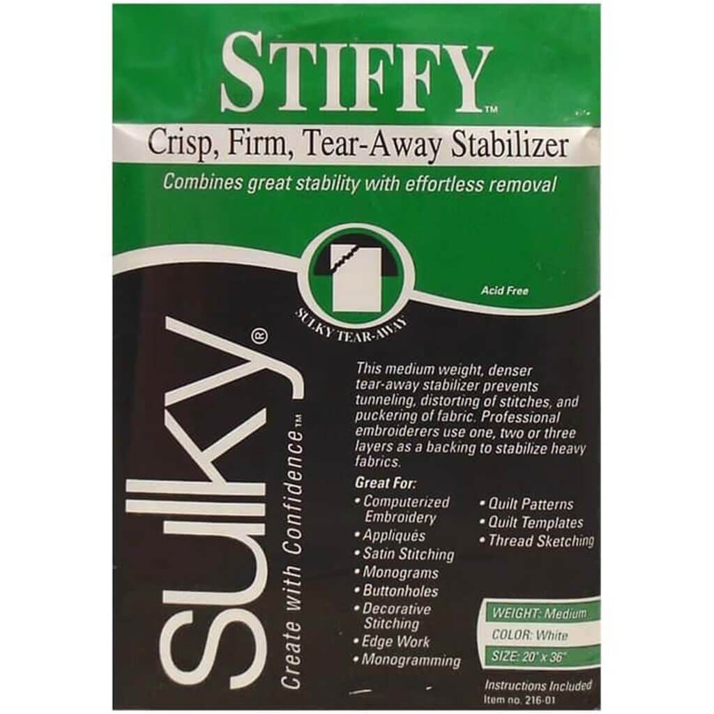 Sulky Stiffy Tear-Away Stabilizer 20in x 36in