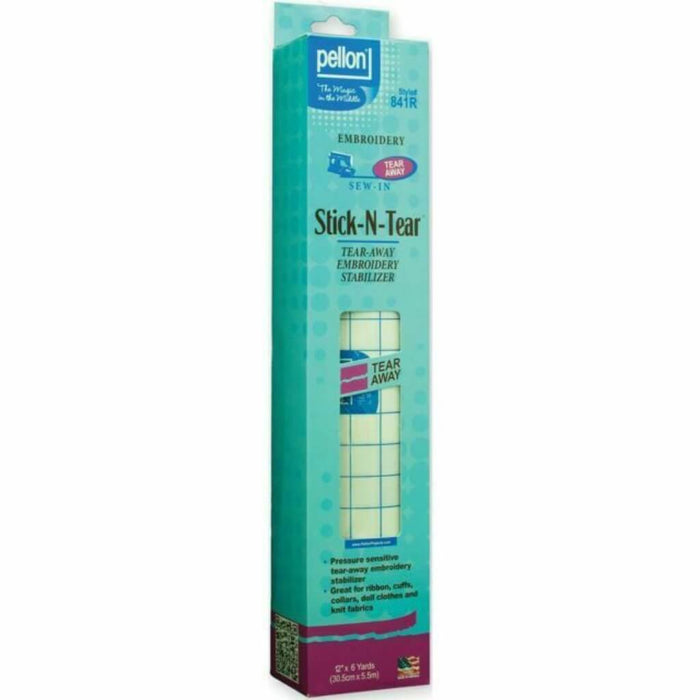Stick-N-Tear Embroidery Stabilizer 12in x 6yd