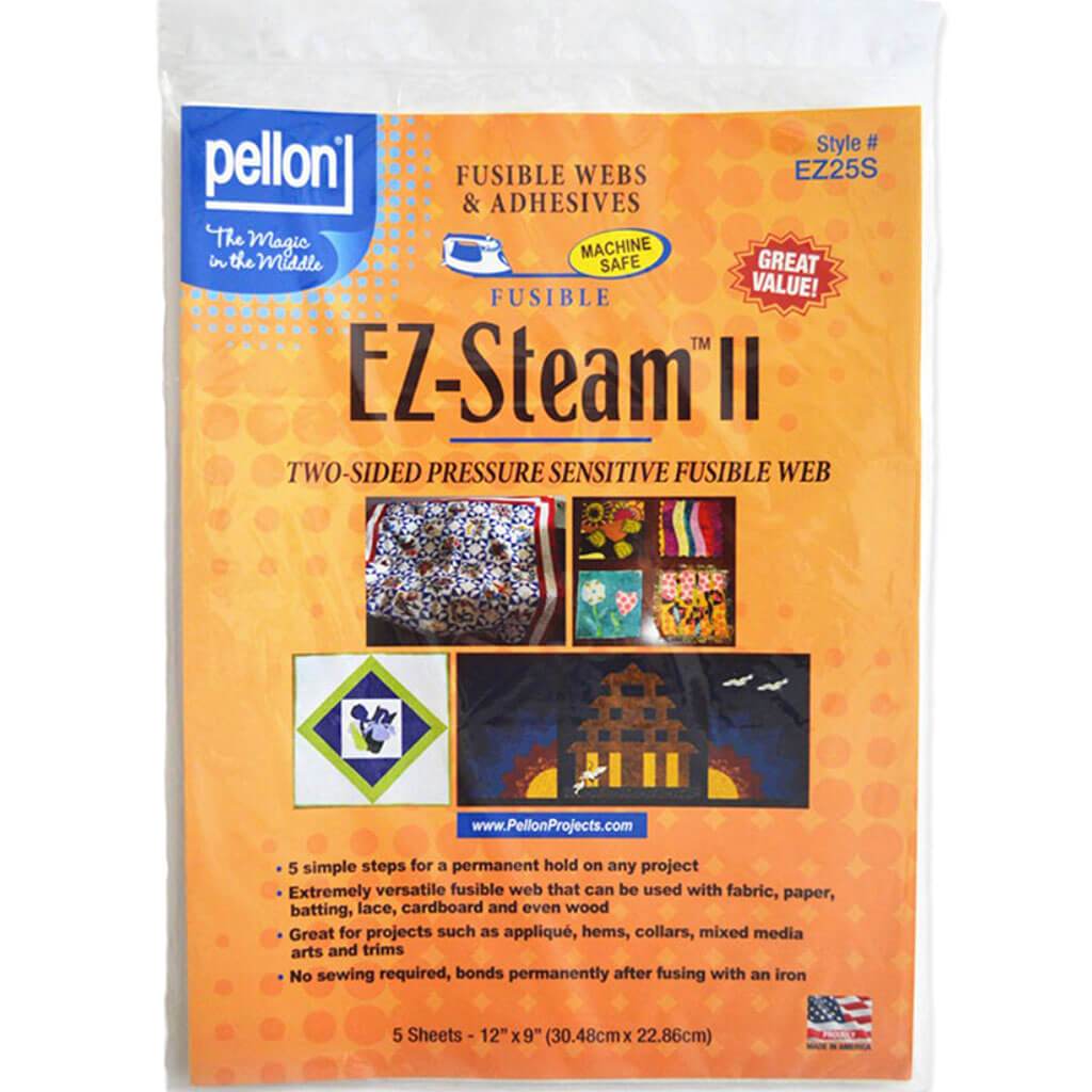 Pellon EZ Steam II 12in x 9in 5pk White