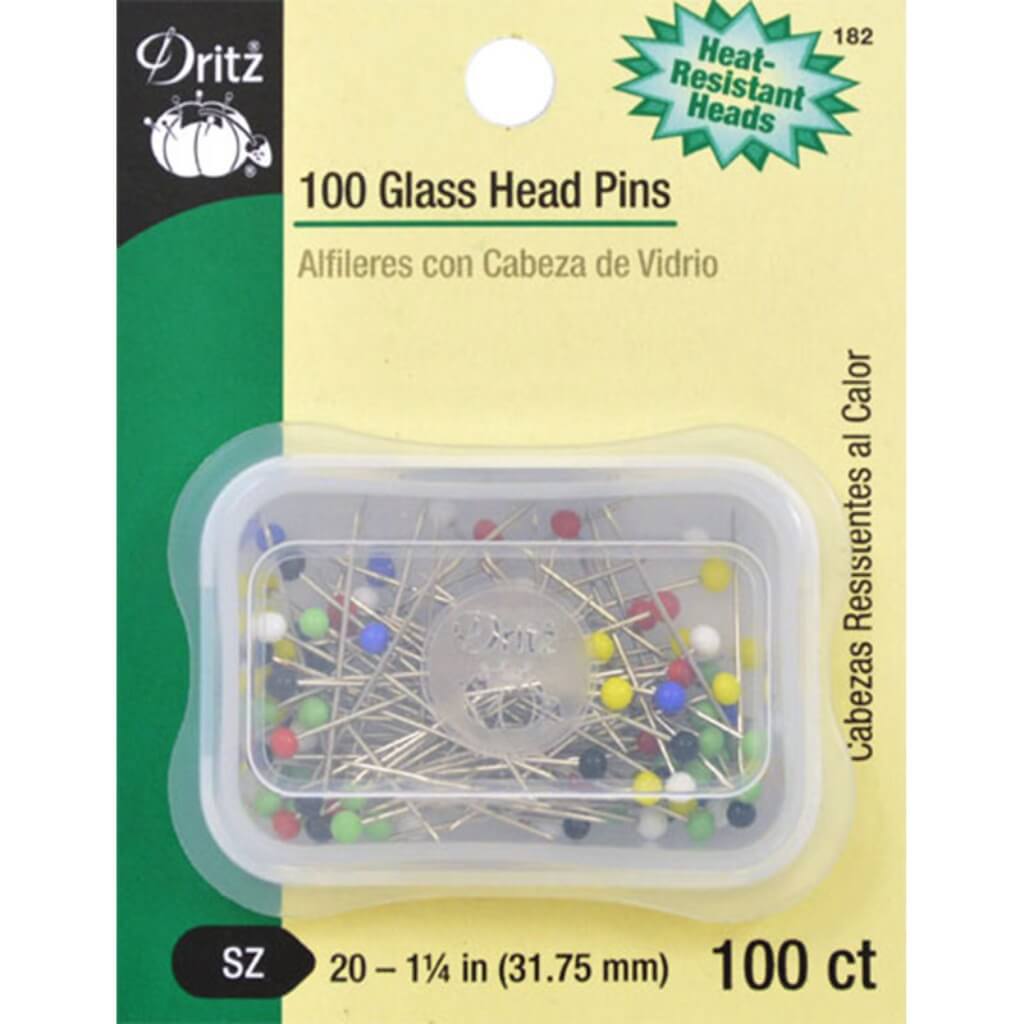 Glass Head Pins Size 20