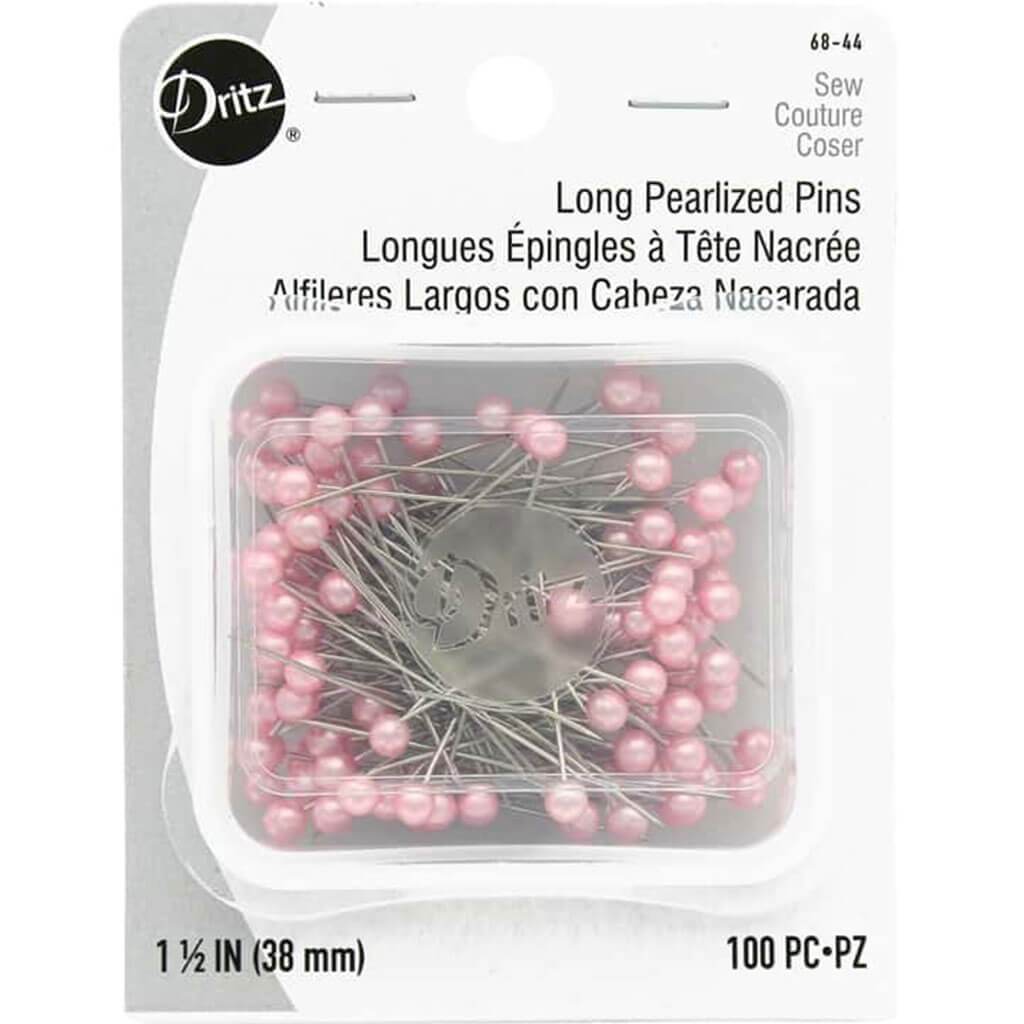 Long Pearlized Pins Pink