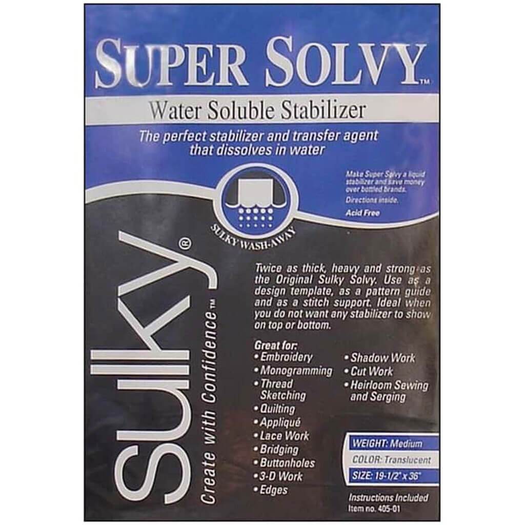 Super Solvy Water Soluble Stabilizer 19.5in x 36in