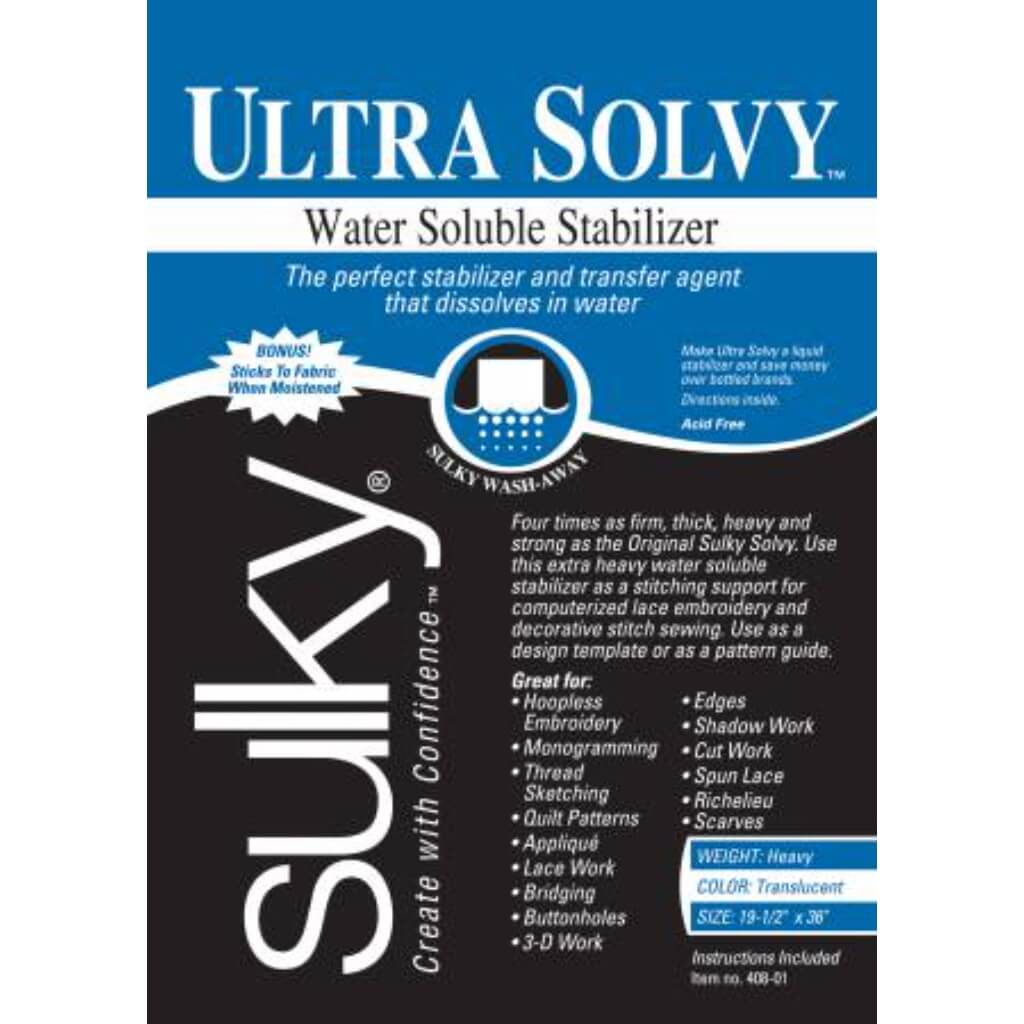 Ultra Solvy Water Soluble Stabilizer 19.5in x 36in