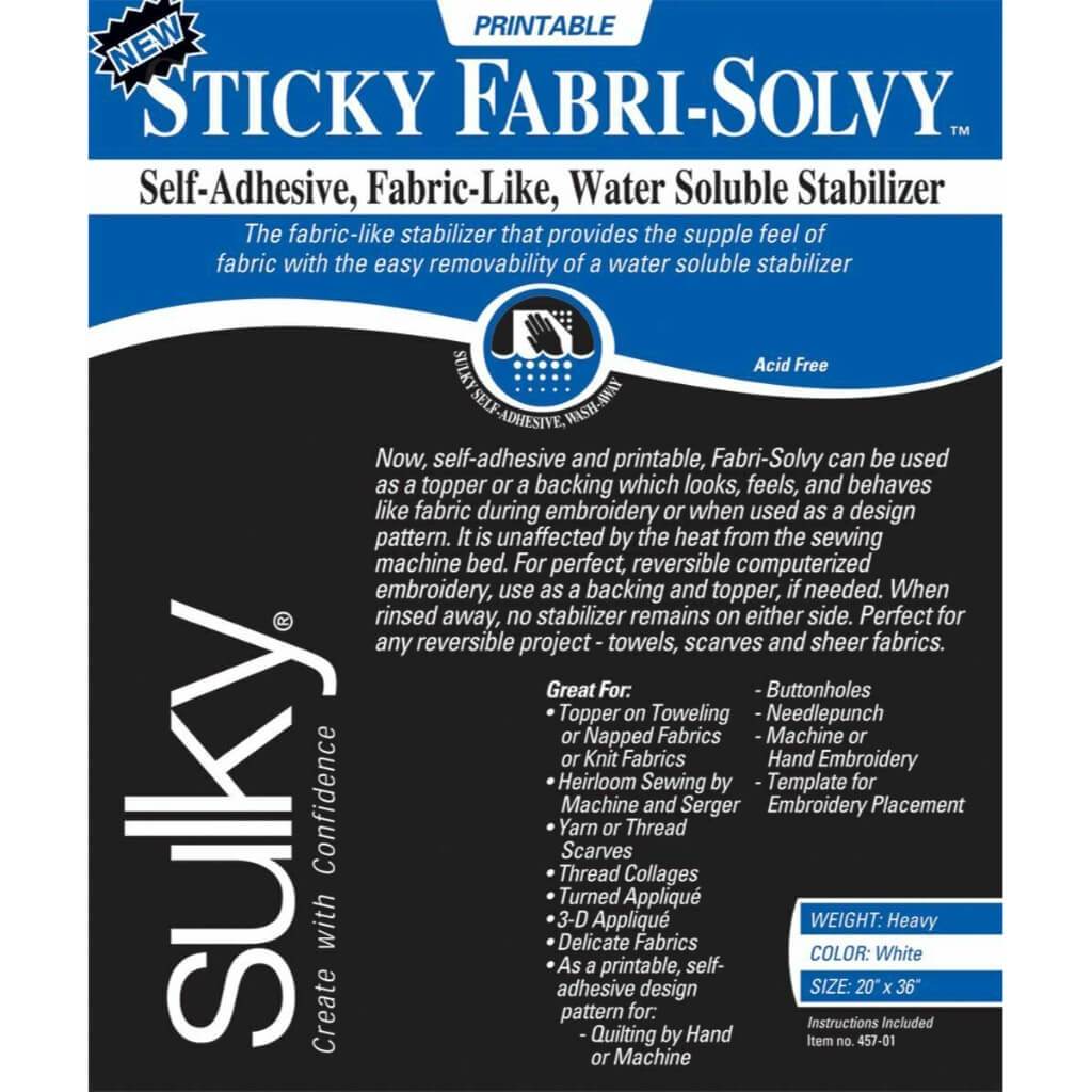 Sticky Fabri-Solvy Stabilizer 20in x 36in