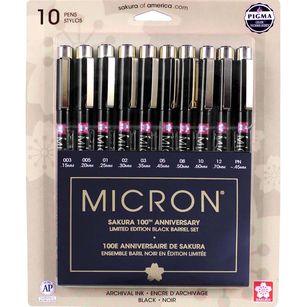 Pigma Micron 100th Anniversary Pen Set