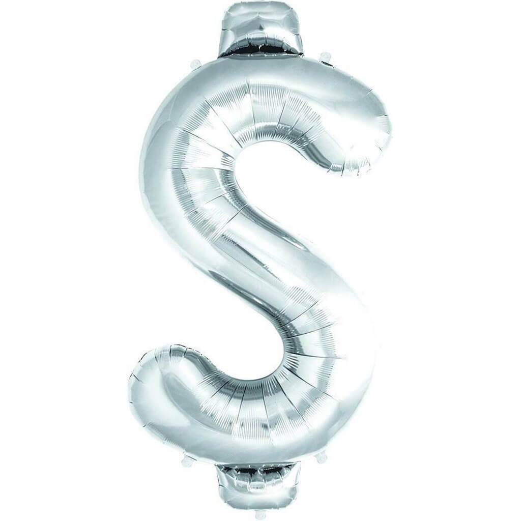 Dollar Sign 34in Silver