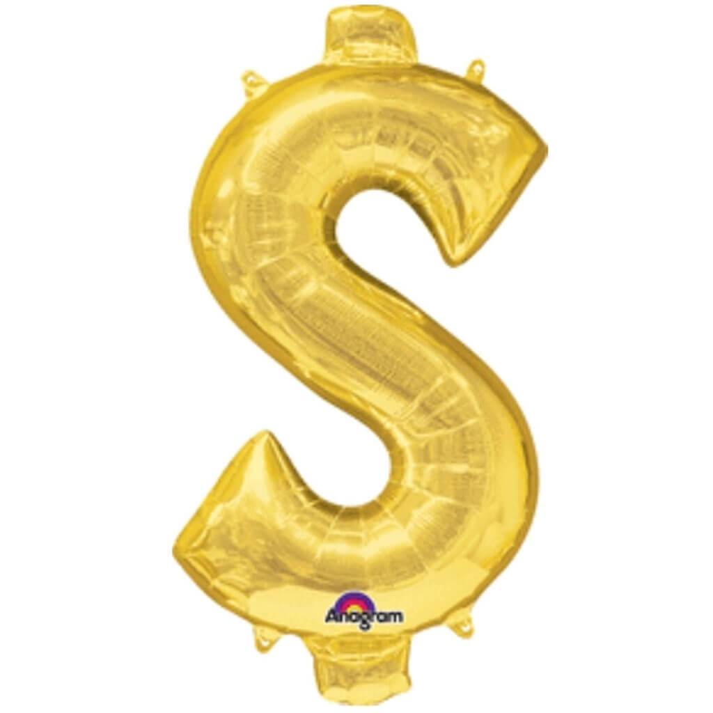 Dollar Sign 16in Gold