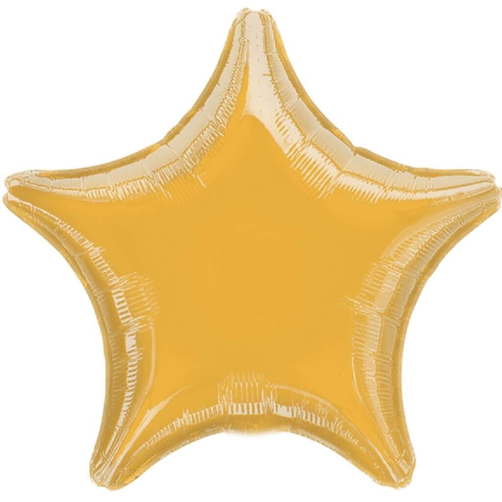 Metallic Gold Star Foil Balloon, 28in