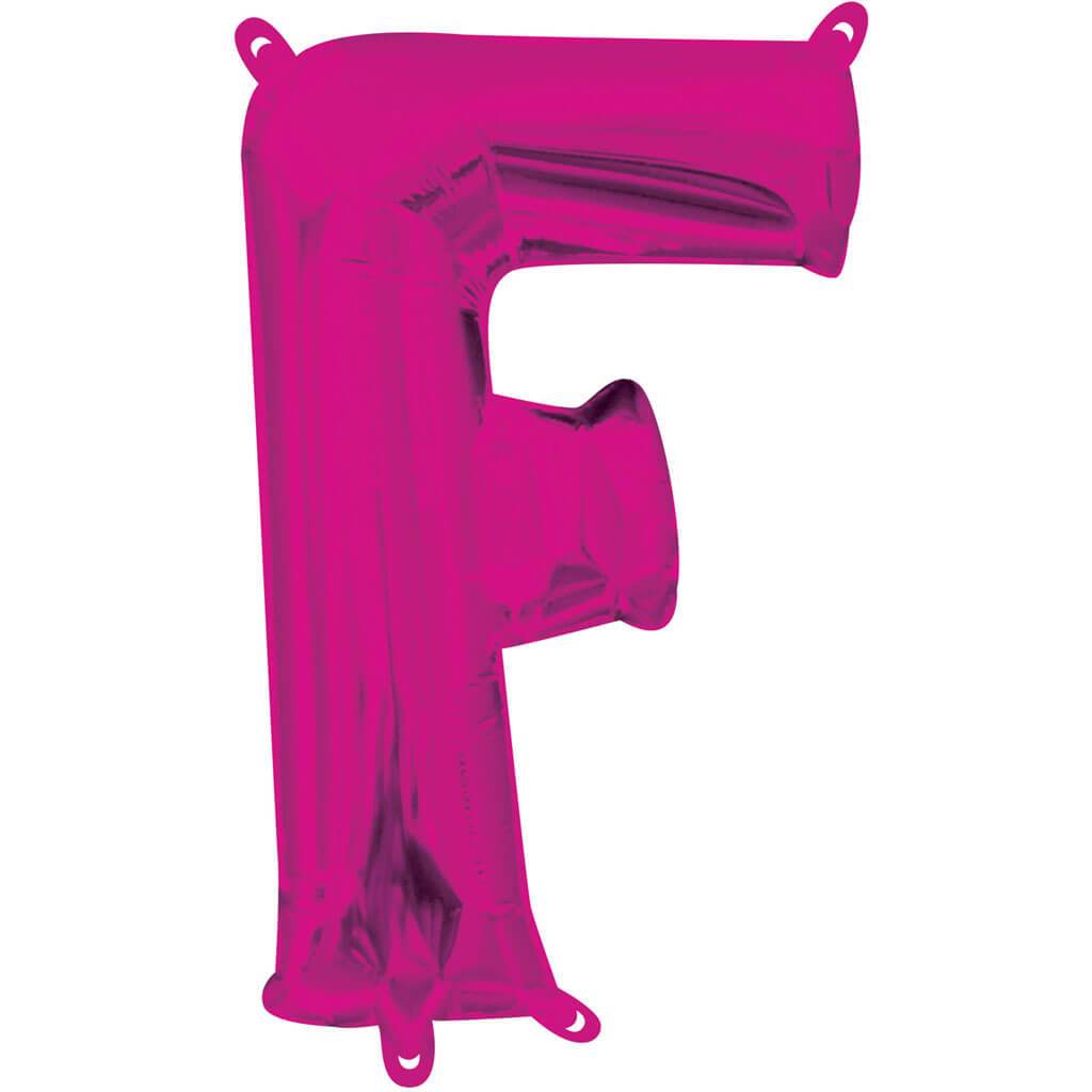 Letter F Pink Foil Balloon