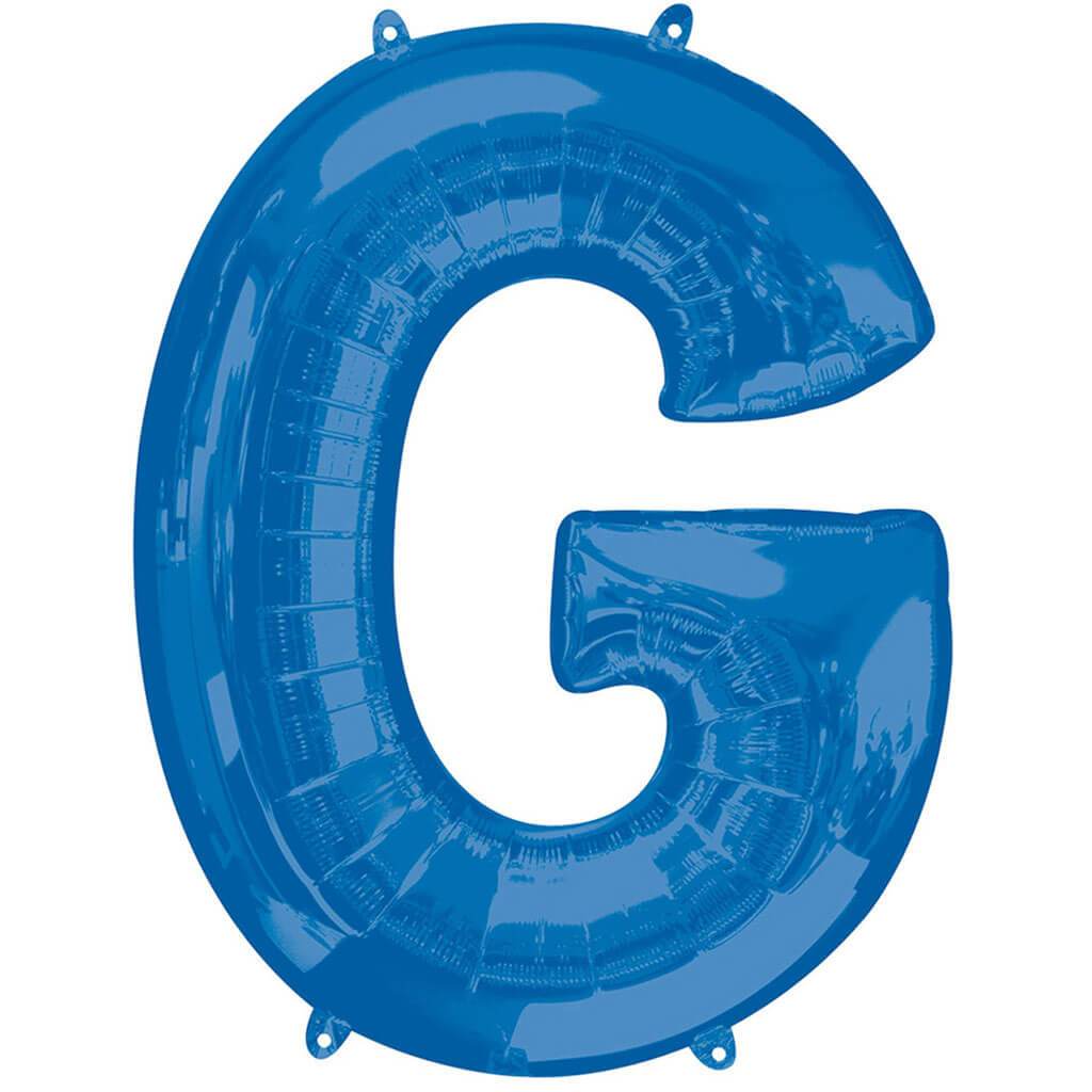 Letter G Blue Foil Balloon, 16in