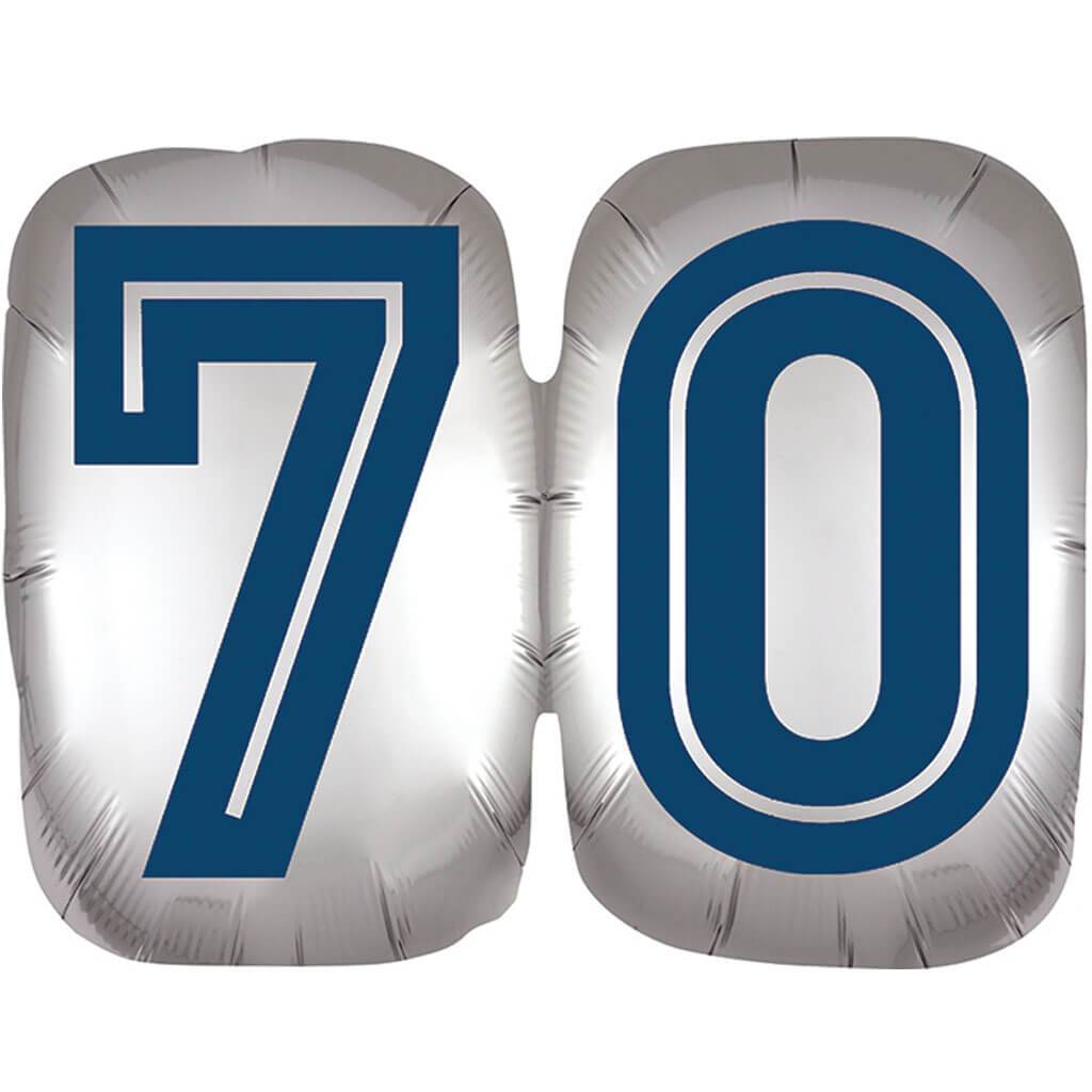 Happy Birthday Man 70 Foil Balloon, 25in