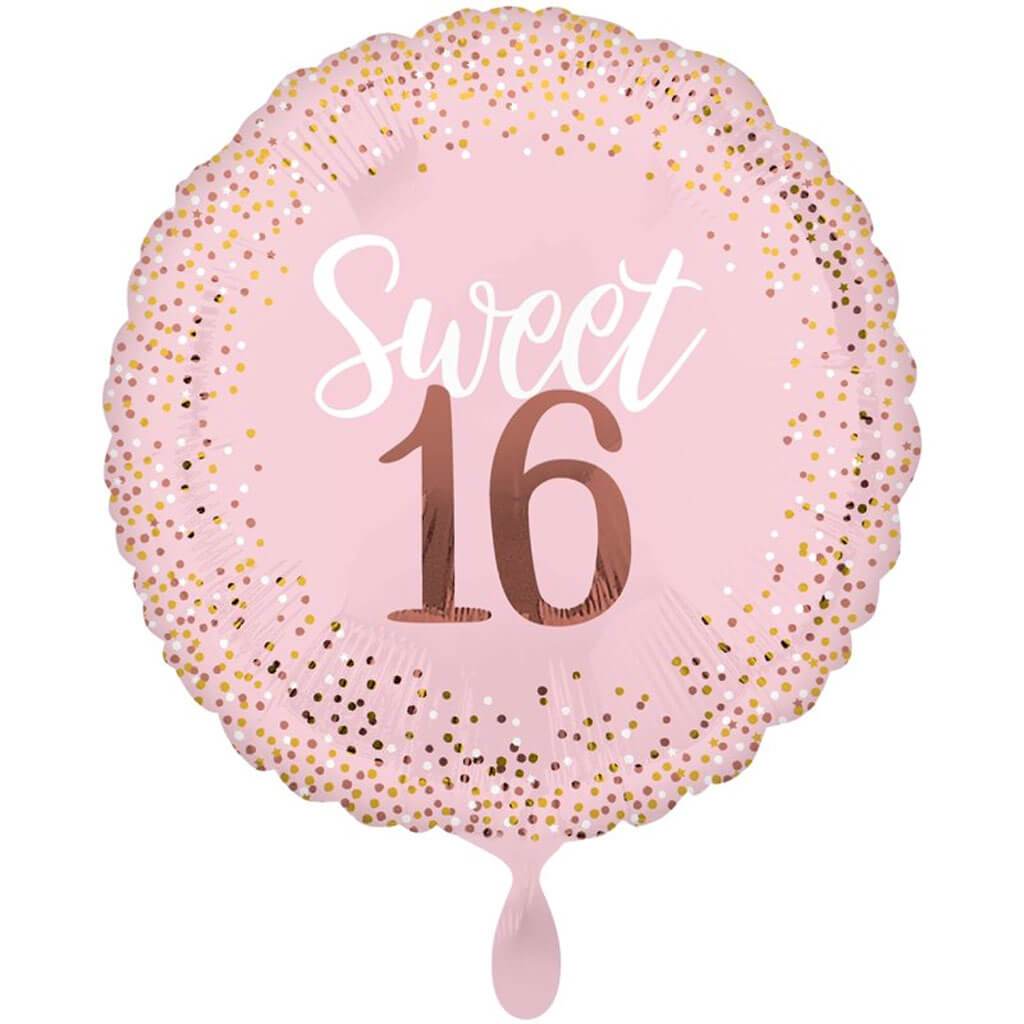 Sixteen Blush Foil Balloon, 28in