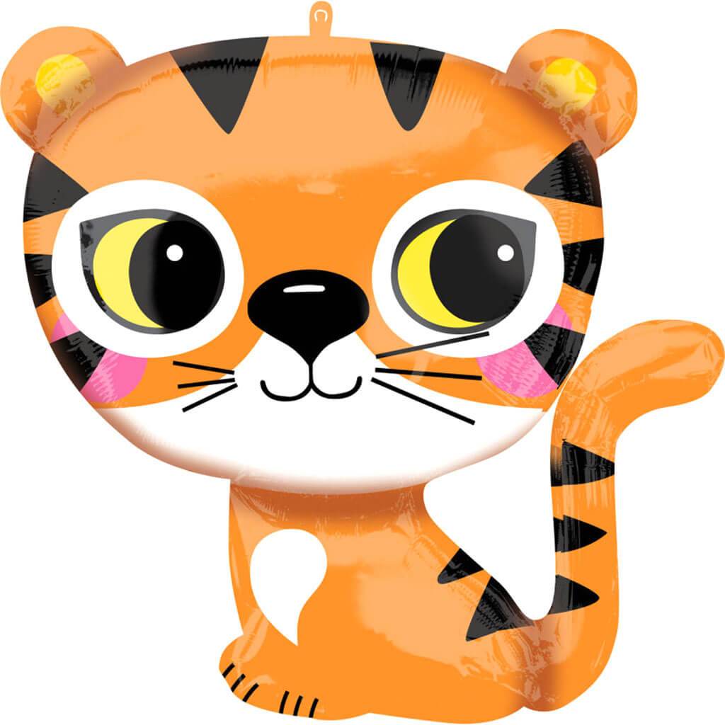 Tiger Super Shape Foil Balloon, 25in