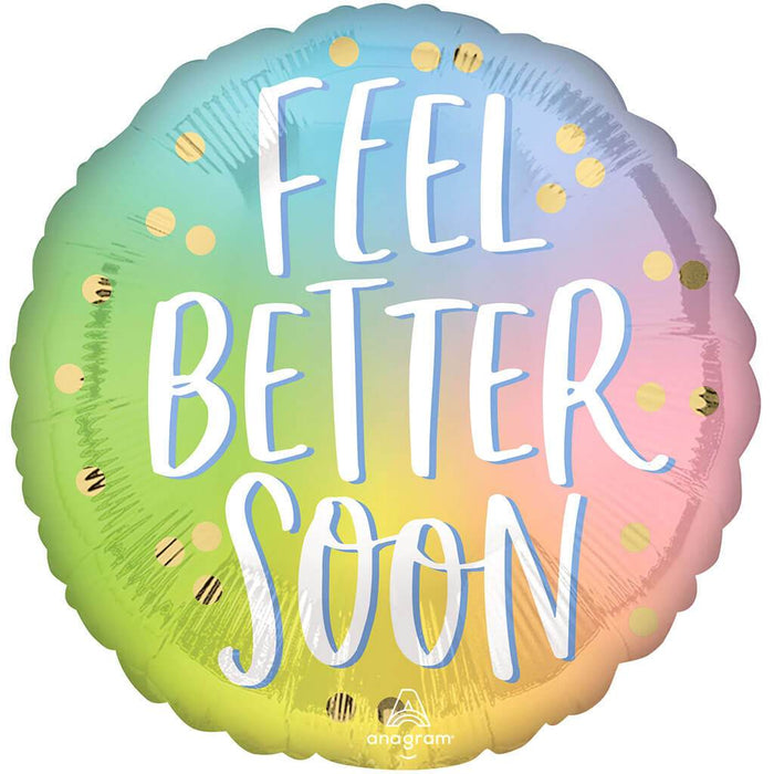 Feel Better Soon Ombre Foil Balloon, 18in