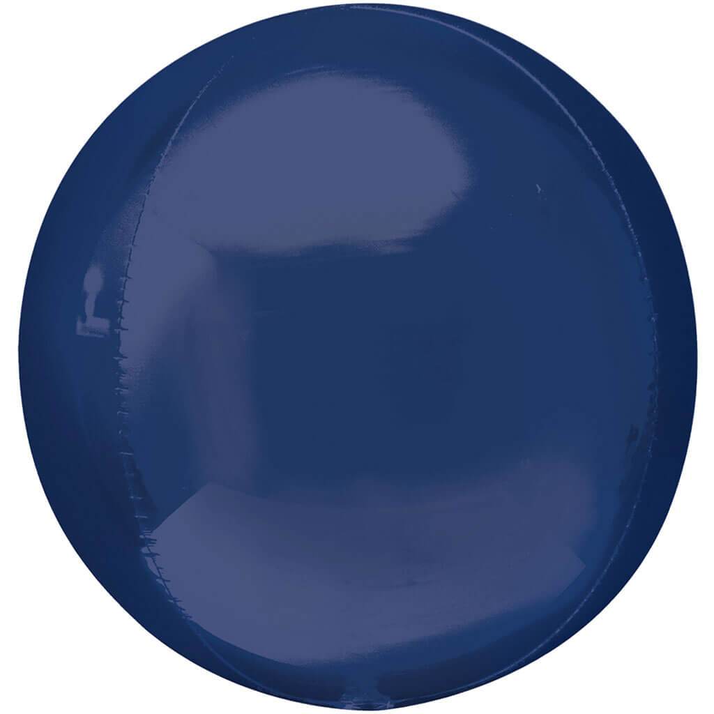 Navy Orbz Shape Balloon, 15in