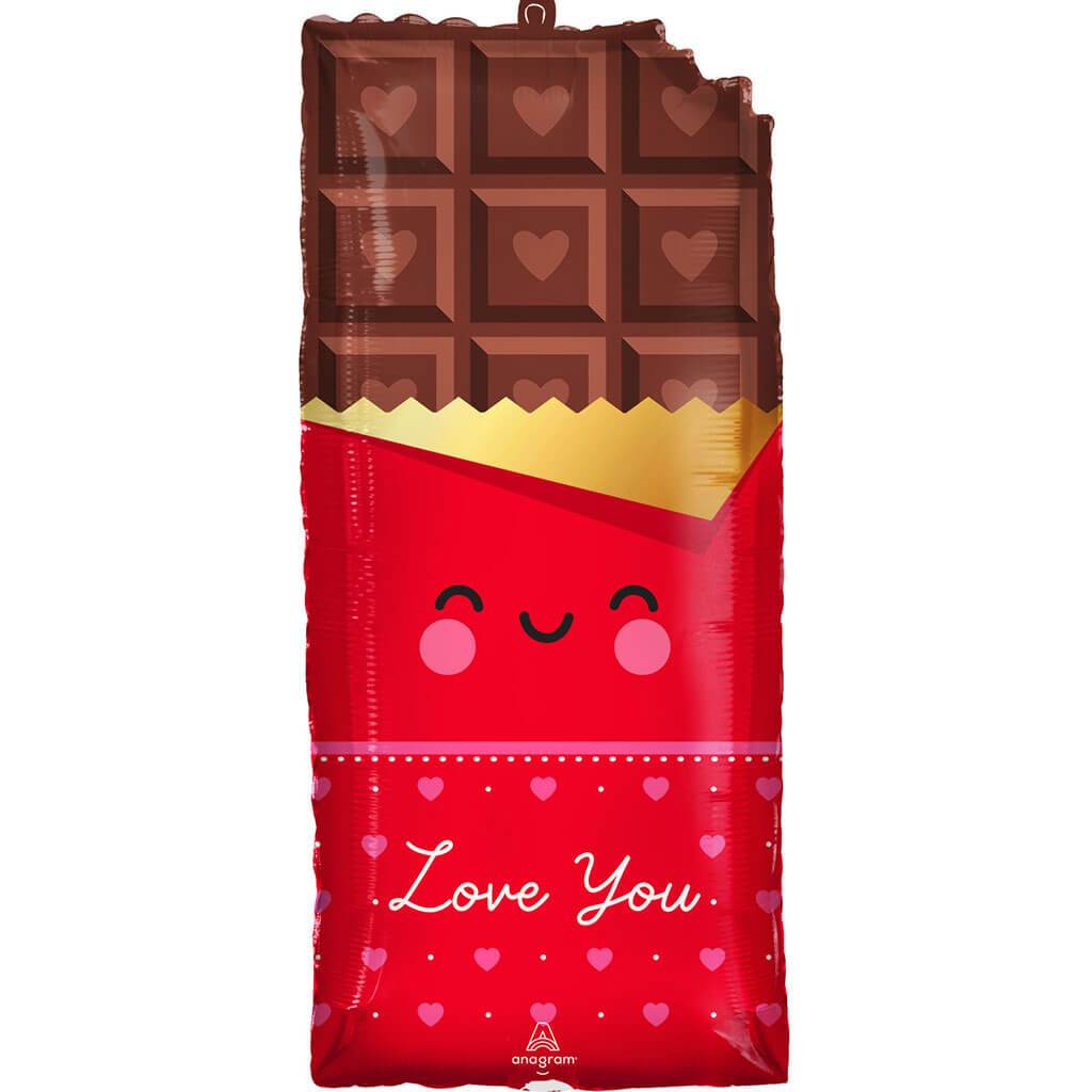 Chocolate Love Super Shape Foil Balloon, 28in