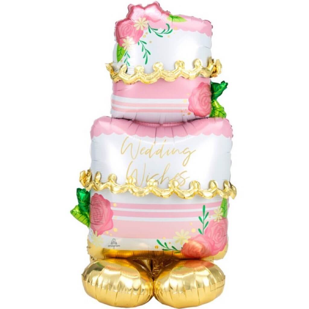 Wedding Cake Airloonz Foil Balloon, 52in