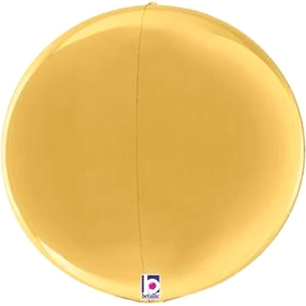 Globe Dimensionals Gold  Balloon, 16in