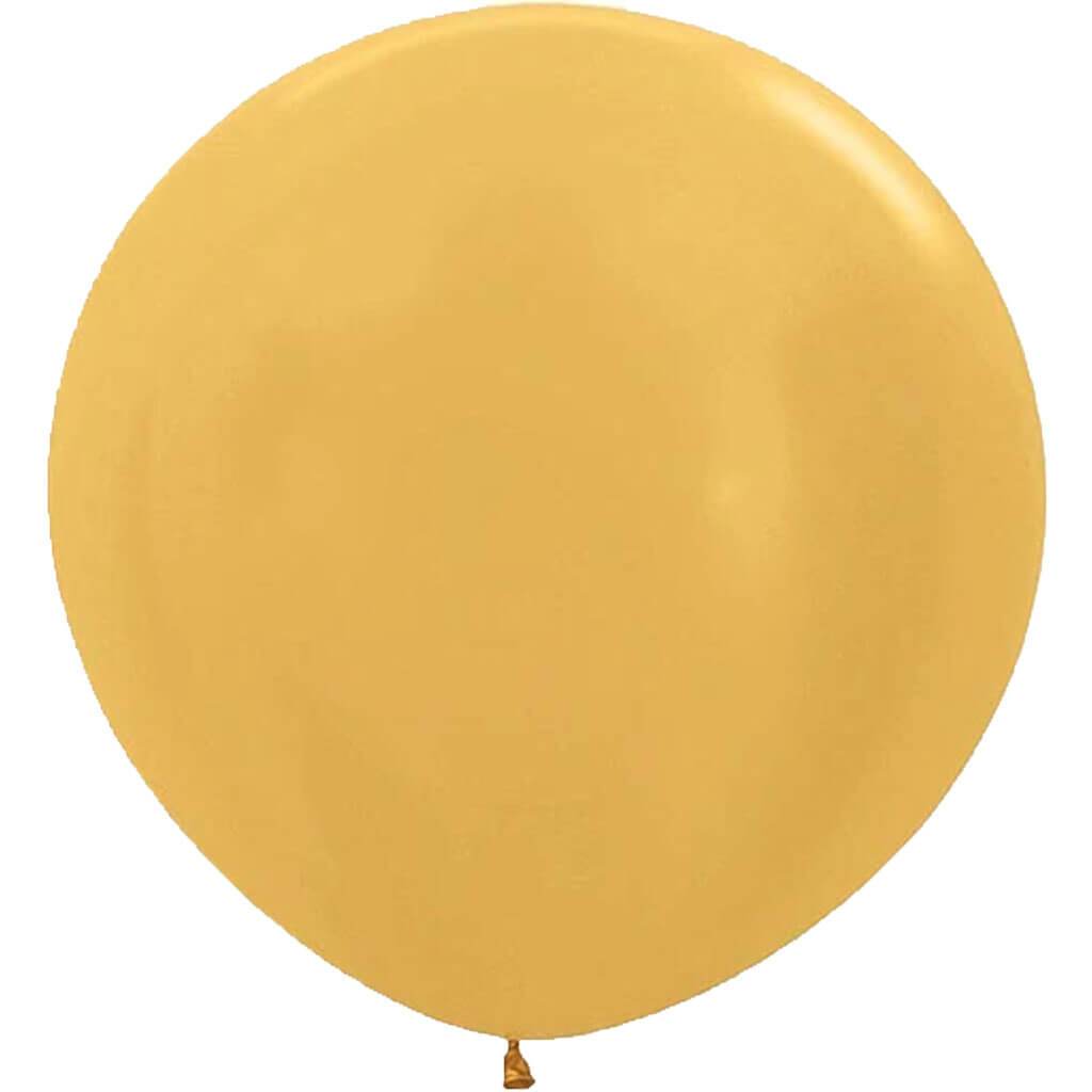 Metallic Gold Latex Balloon, 24in