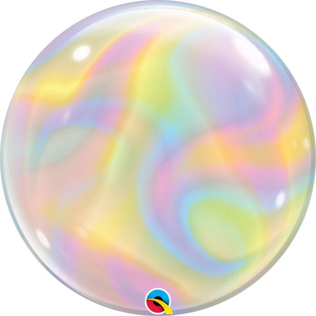 Iridescent Swirls Bubble Balloon, 22in