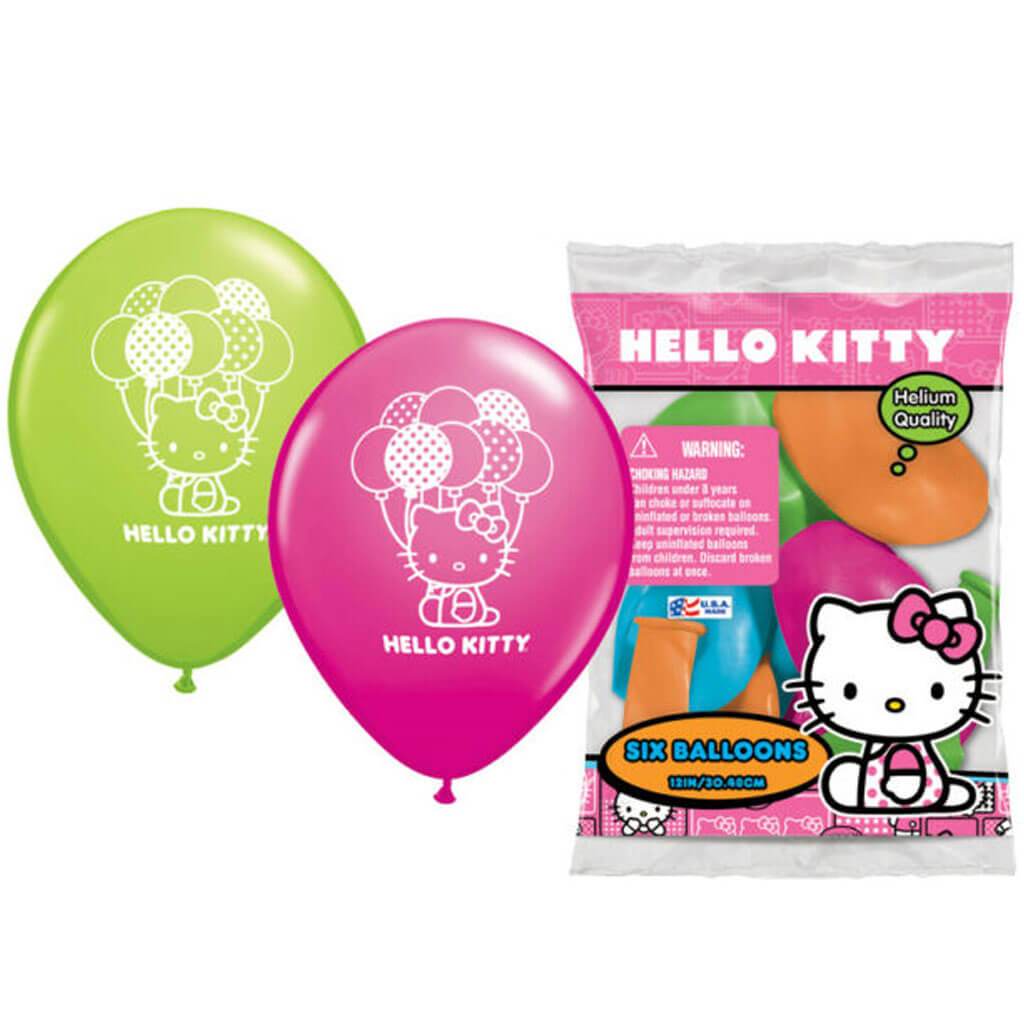 Hello Kitty Latex Balloon, 12in