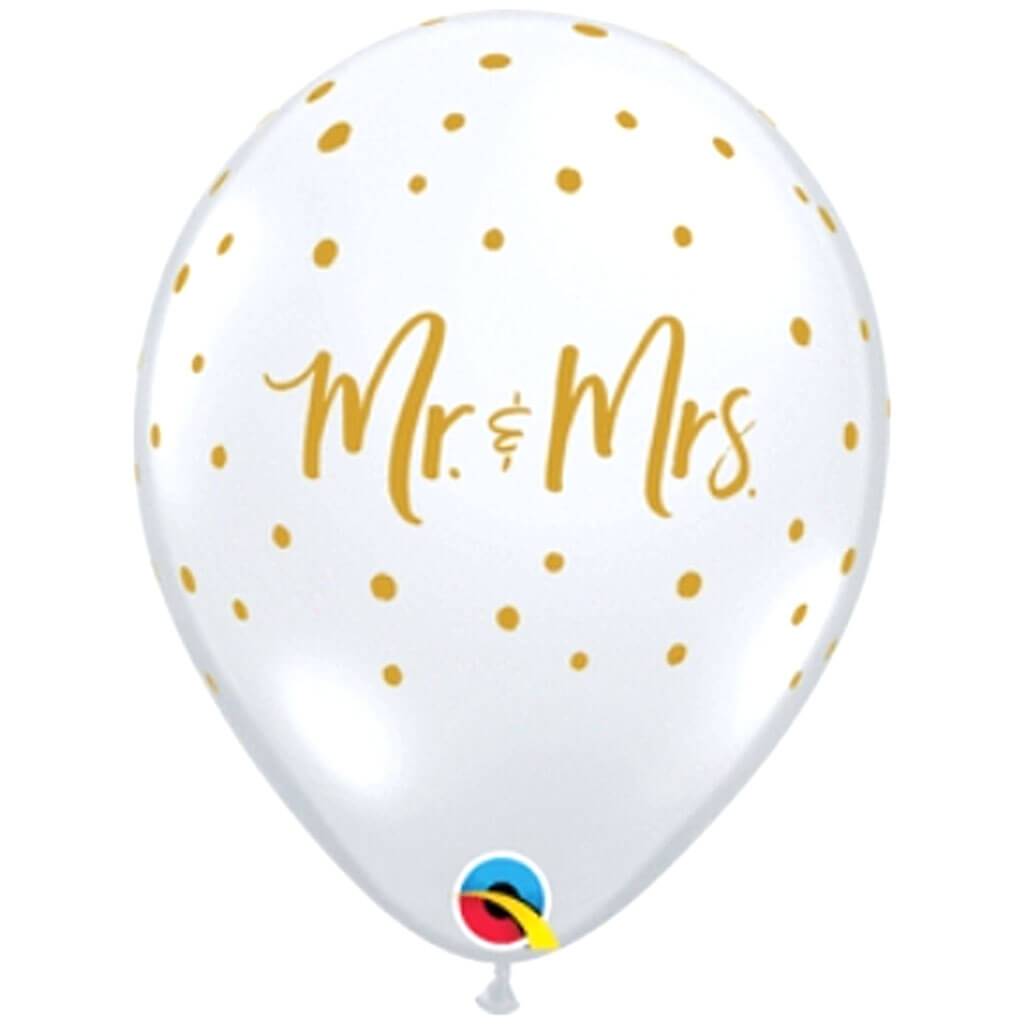 Mr. &amp; Mrs. Dots Latex Balloon, 11in