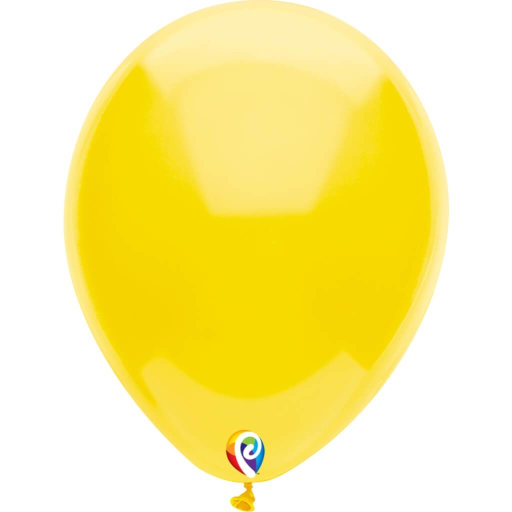 Latex Balloon Plain Yellow, 12in