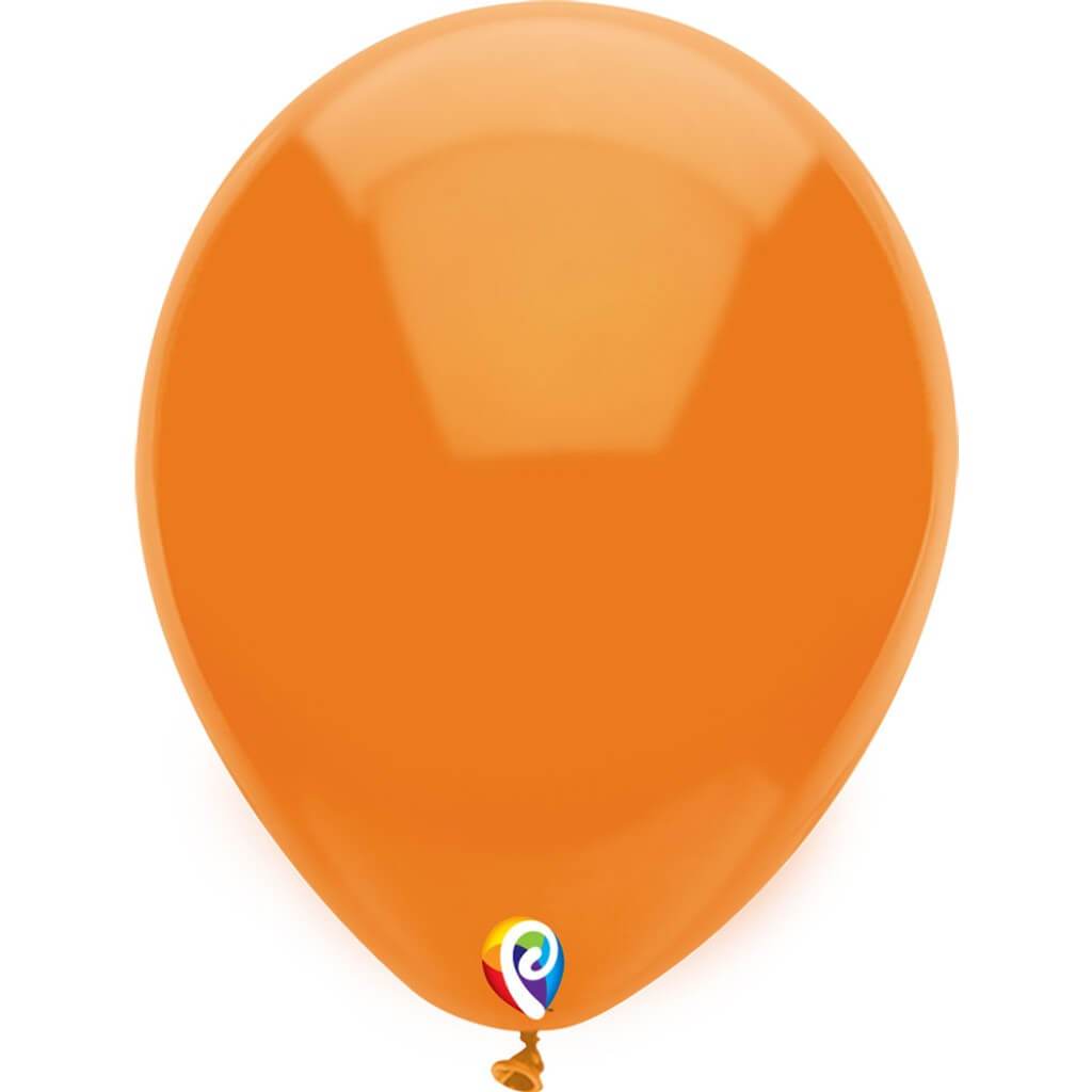 Latex Balloon Plain Orange, 12in