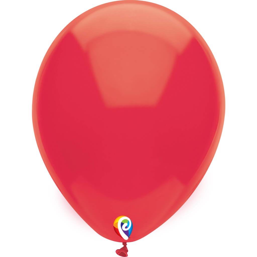 Latex Balloon Plain Red, 12in