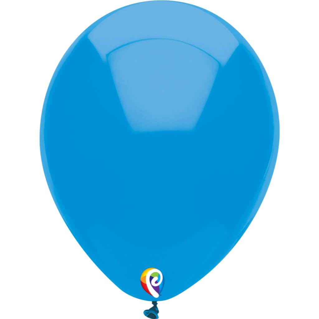 Latex Balloon Plain Ocean Blue, 12in