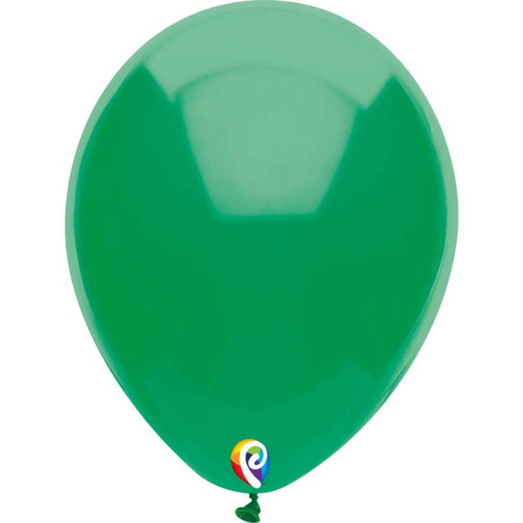 Latex Balloon Plain Green, 12in