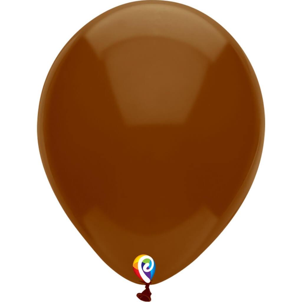 Latex Balloon Plain Cocoa Brown, 12in