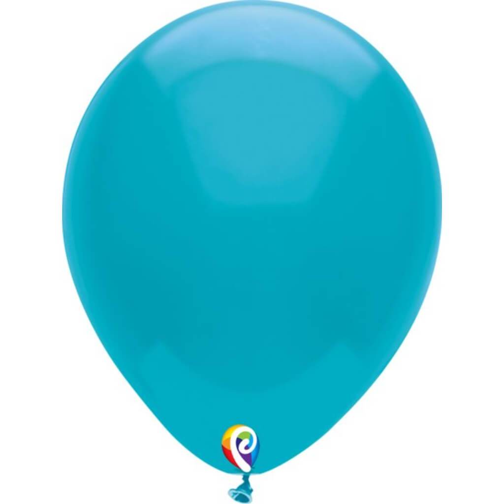 Latex Balloon Plain Turquoise, 12in