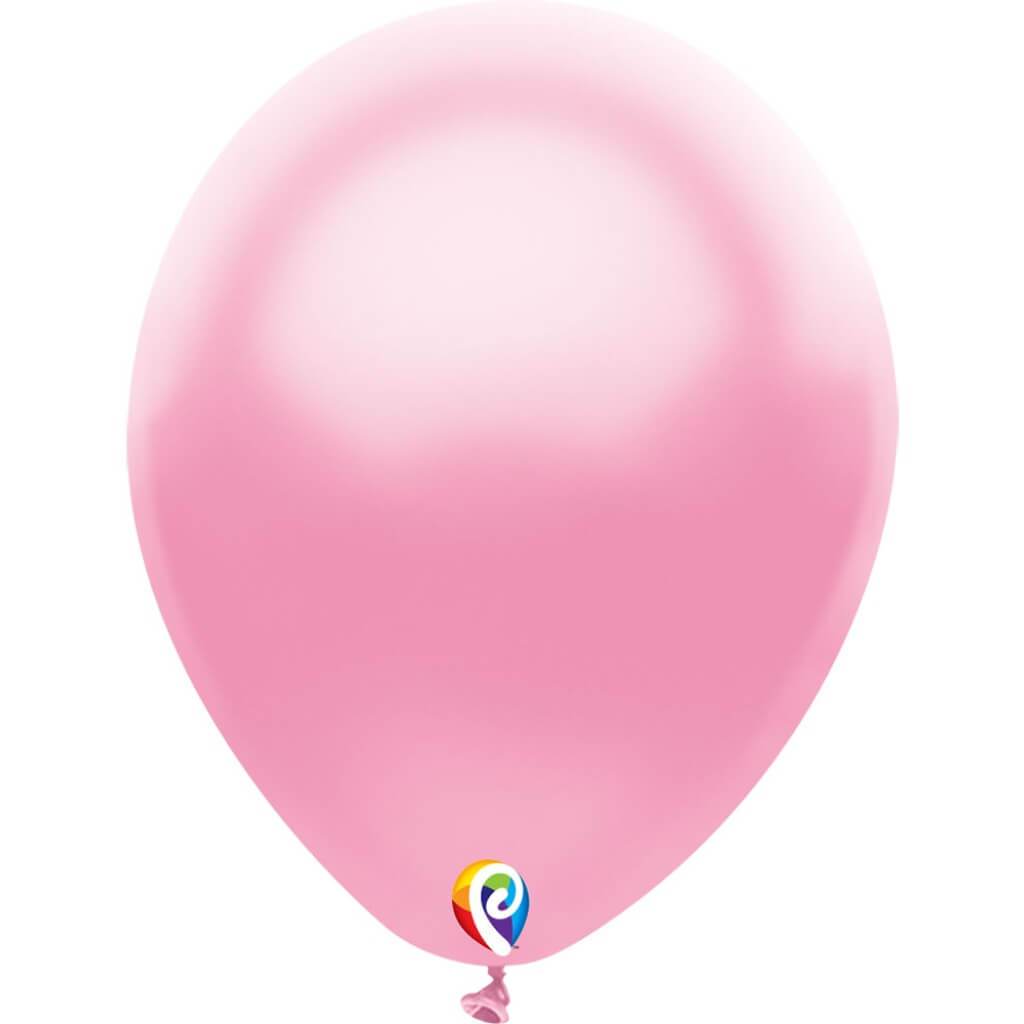 Latex Balloon Plain Pearl Pink, 12in