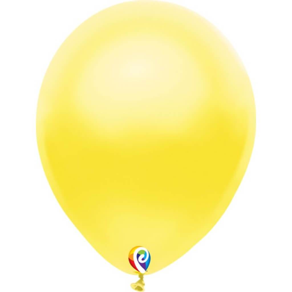 Latex Balloon Plain Pearl Yellow, 12in