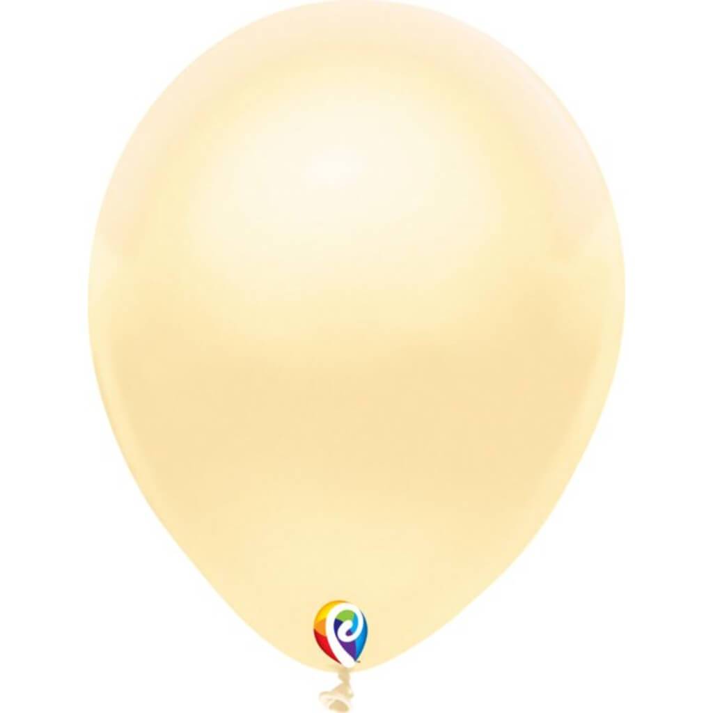 Latex Balloon Plain Pearl Ivory, 12in