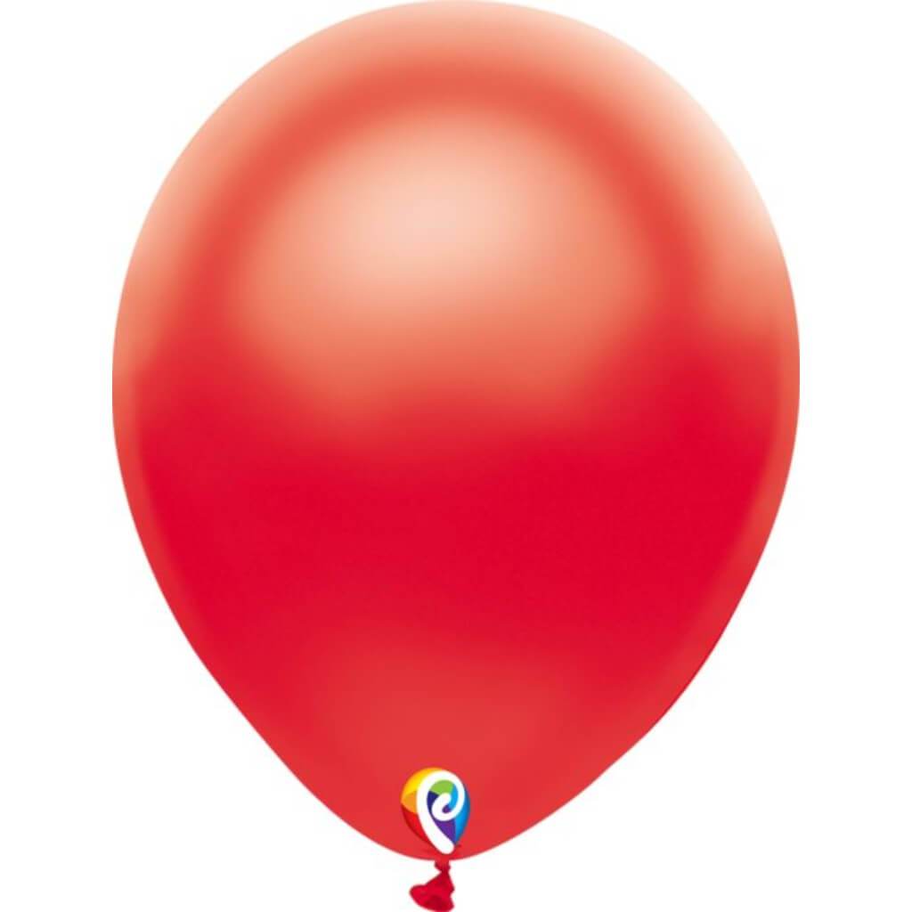 Latex Balloon Plain Pearl Red, 12in