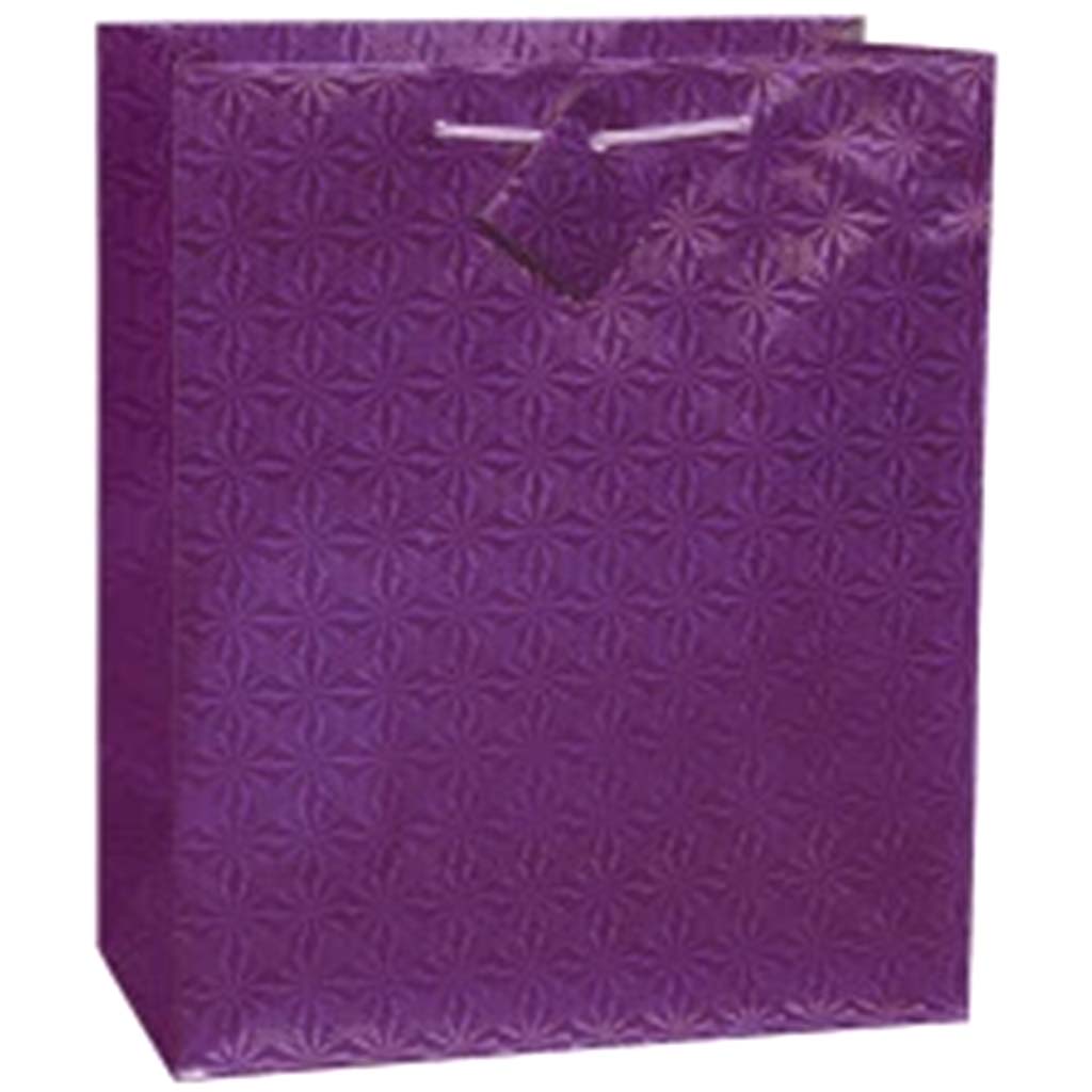 Solid Holographic Jumbo Gift Bag Purple