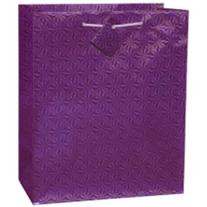 Solid Holographic Jumbo Gift Bag Purple
