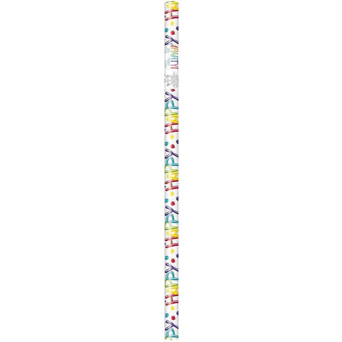 Colorful Birthday Giftwrap 30in X 5ft