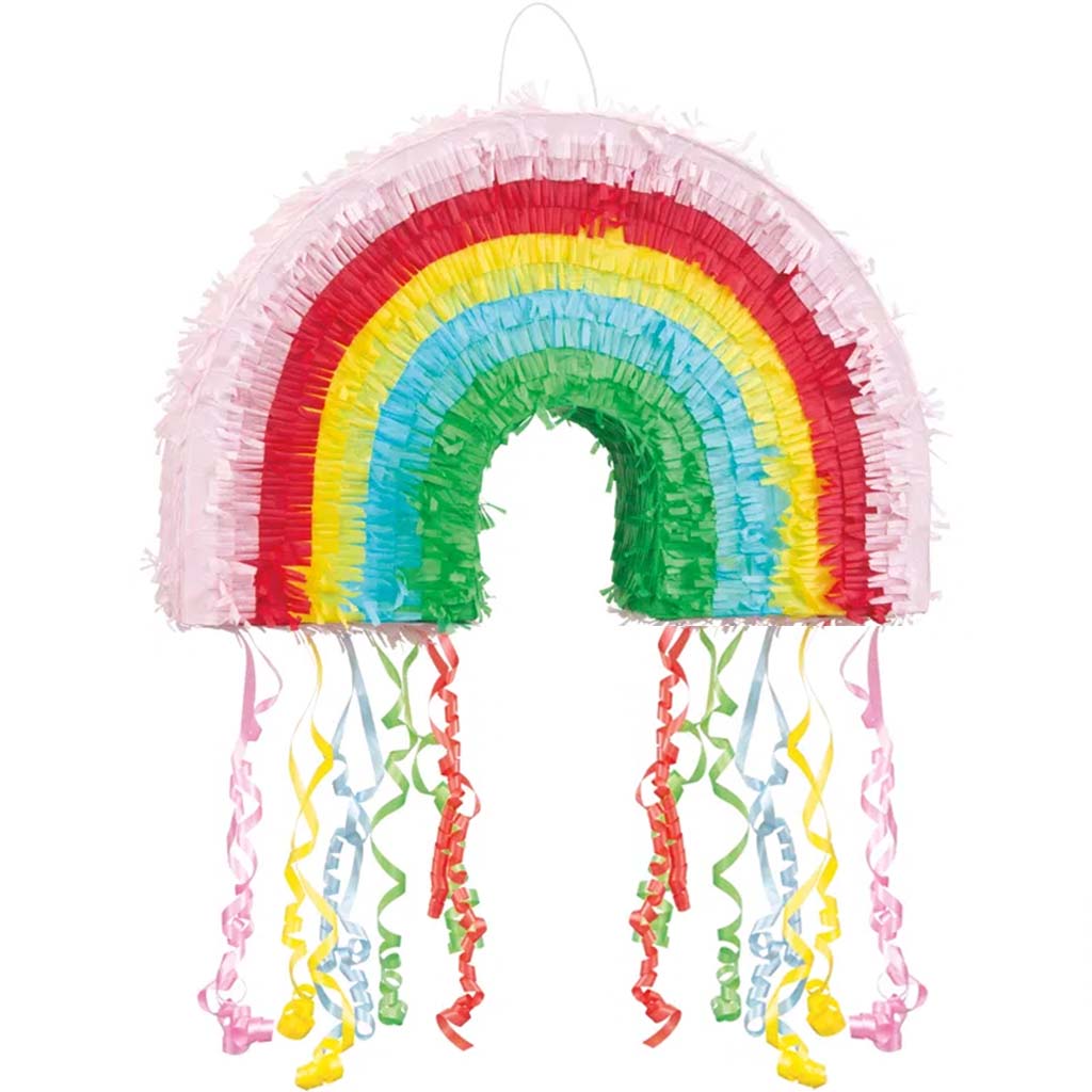 Rainbow Shaped Pull Pinata