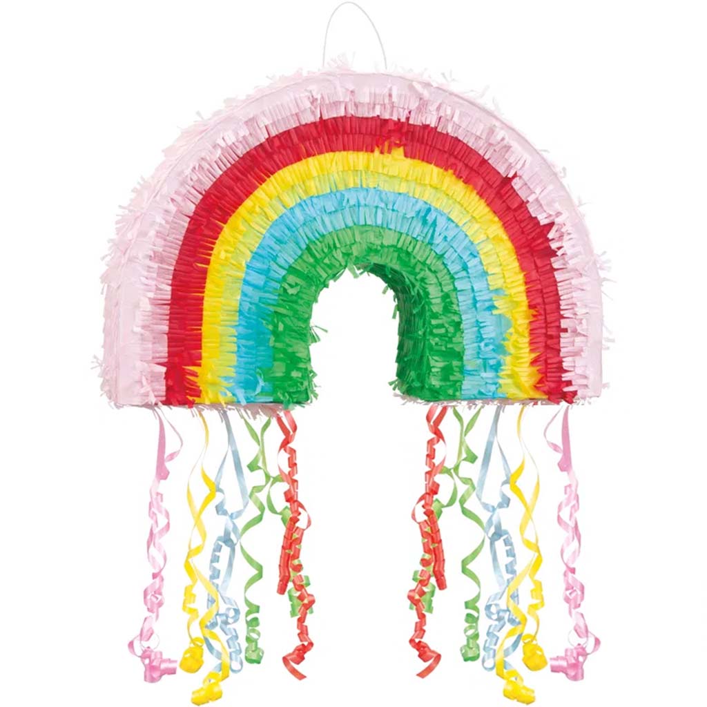 Rainbow Shaped Pull Pinata