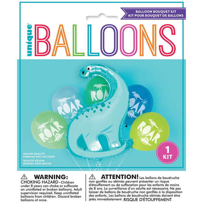 Dinosaur Balloon Bouquet Kit, 6pc